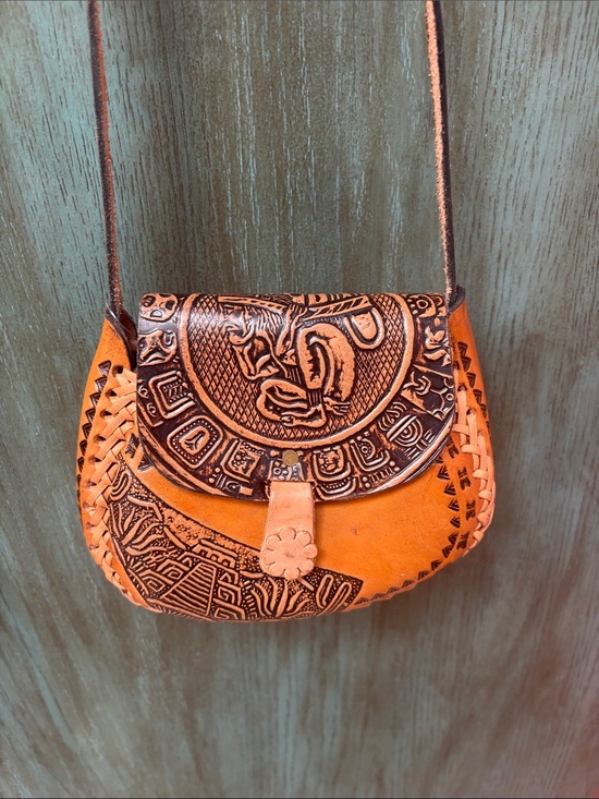 Handbags - Vintage Hand Tooled Leather Crossbody Bag Boho Southwestern Purse